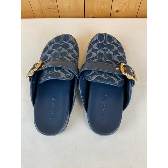 Women's Coach Slide Sandals- Blue, Size 8 - Picture 4 of 6